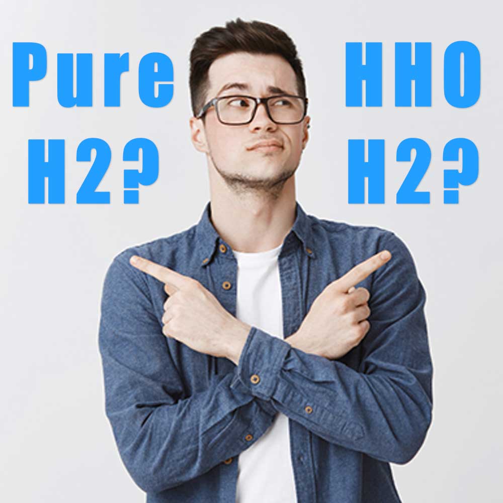 pure h2 versus brown's gas oxyhydrogen