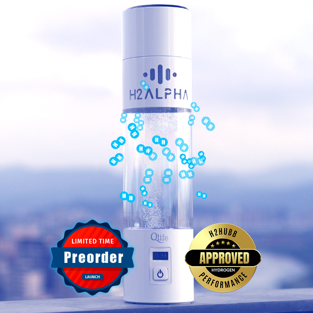 Qcup H2 Alpha | Powerful Hydrogen Water Bottle Generator | Qlife